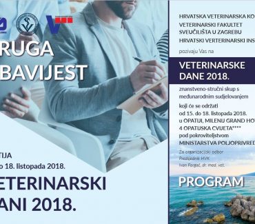 Veterinarski dani u Opatiji 15. – 18. listopada 2018.