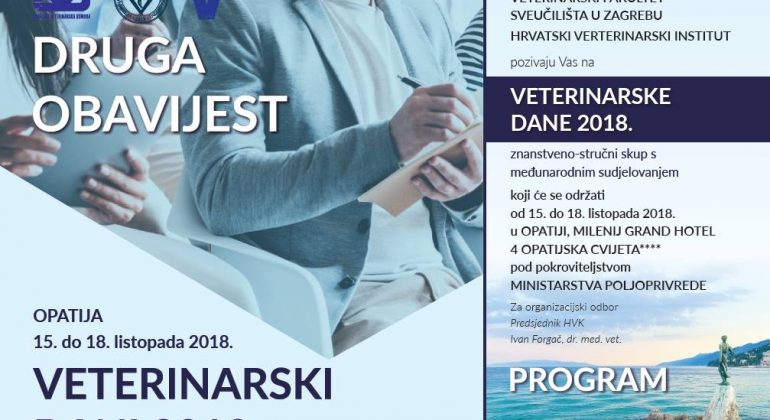 Veterinarski dani u Opatiji 15. – 18. listopada 2018. Veterinarski dani u Opatiji 15. – 18. listopada 2018.