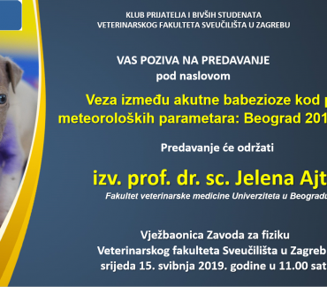 Veza između akutne babezioze kod pasa i meteoroloških parametara: Beograd 2013.-2016