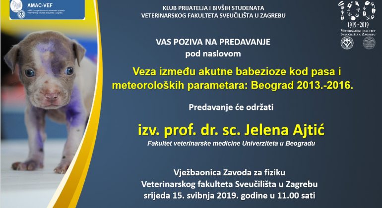 Veza između akutne babezioze kod pasa i meteoroloških parametara: Beograd 2013.-2016