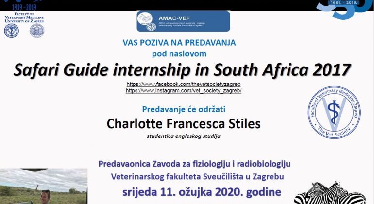 PREDAVANJE: Safari Guide internship in South Africa 2017 PREDAVANJE: Safari Guide internship in South Africa 2017