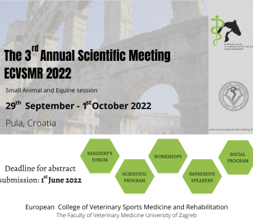 The 3rd Annual Scientific Meeting of the European College of Veterinary Sports Medicine and Rehabilitation (ECVSMR)