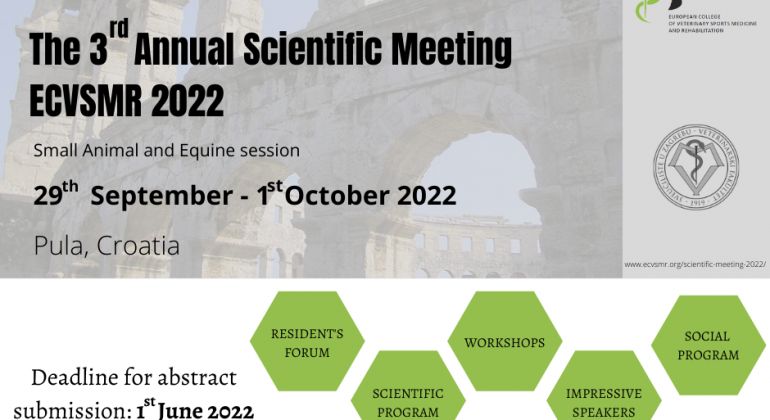 The 3rd Annual Scientific Meeting of the European College of Veterinary Sports Medicine and Rehabilitation (ECVSMR)