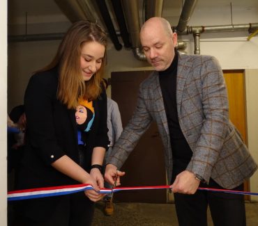 The opening of the new student locker room