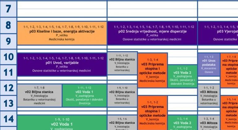 Course Schedule for Winter Semester 2023-2024 Academic Year