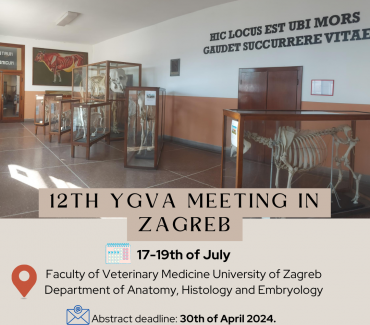 12th YGVA meeting at the Faculty of Veterinary Medicine in Zagreb (17-19th of July)