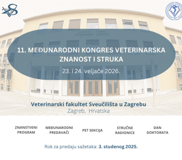 11. međunarodni kongres „Veterinarska znanost i struka“ – prva obavijest
