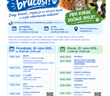 Organizacija uvodnog predavanja – 28.9.2026. u 10:00 i 29.9.2026 u 8:00 Organizacija uvodnog predavanja – 28.9.2026. u 10:00 i 29.9.2026 u 8:00